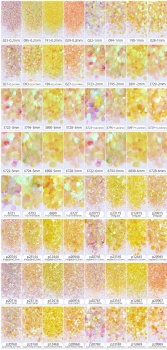Mixed Sizes Holographic Laser Ranbow Metallic Nail Glitter Powder