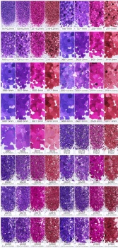 Mixed Sizes Holographic Laser Ranbow Metallic Nail Glitter Powder